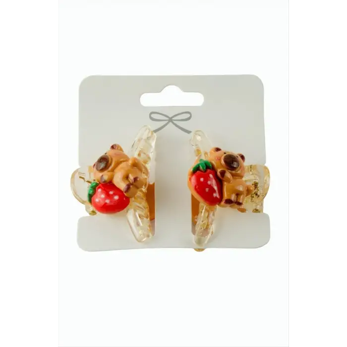 2 Adet Ayıcık Mandal Toka 4 cm