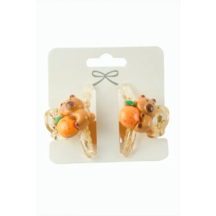 2 Adet Ayıcık Mandal Toka 4 cm