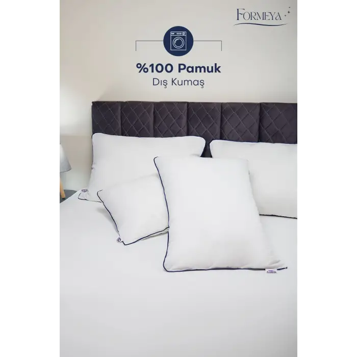 2 Adet Climate Nano Jel Yastık Otel Yastığı 50x70 cm %100 Pamuk Dış Kumaş