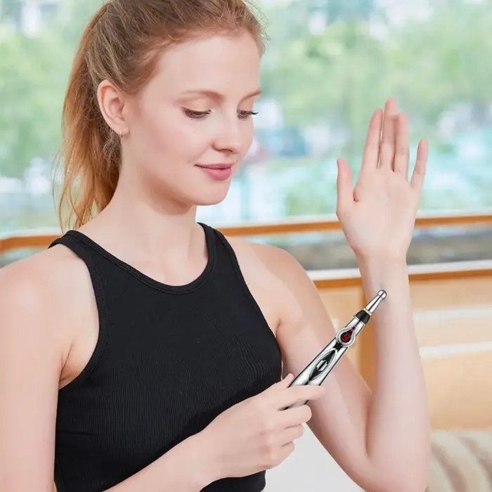 2 Farklı Başlıklı Elektronik Akupunktur Meridyen Enerji Masaj Kalemi