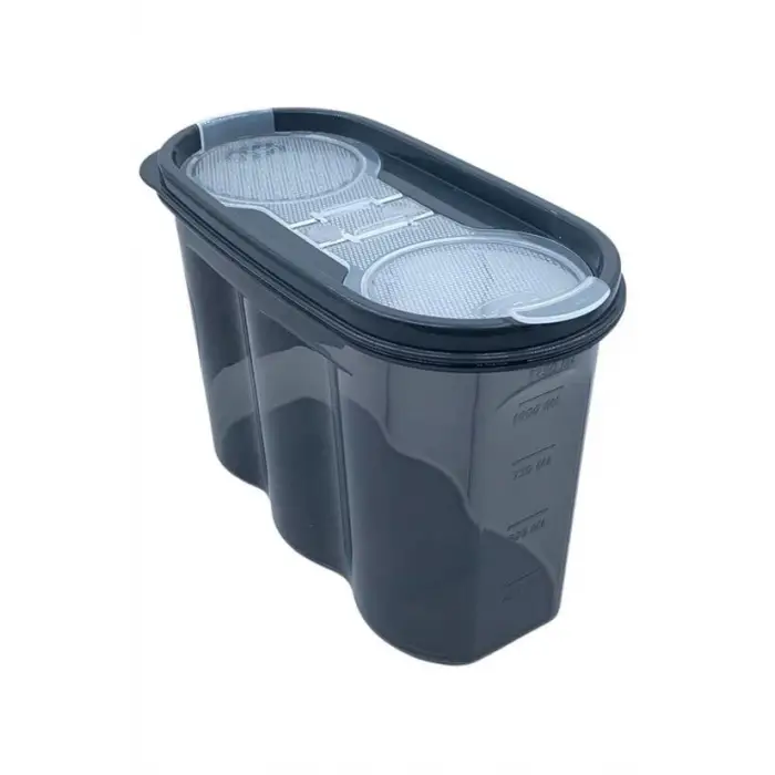 2 Kapaklı Ölçekli Erzak Saklama Kabı - 1,2 Litre - Sa930