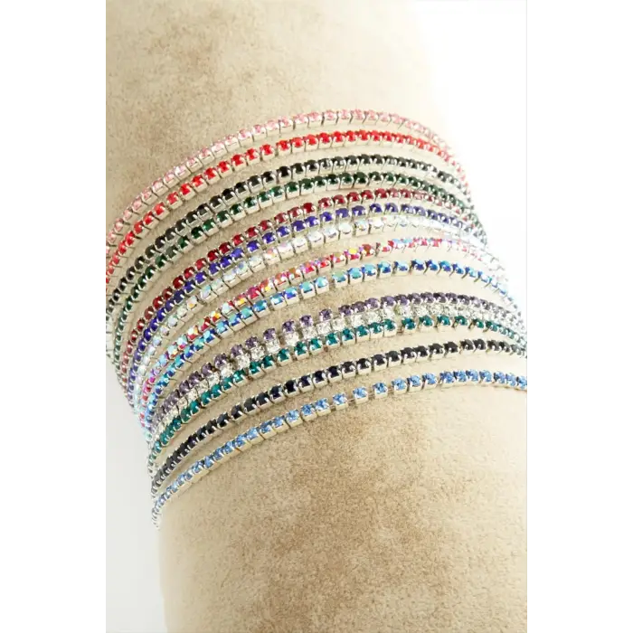 2 mm Minik Şerit Taşlı Suyolu Bileklik