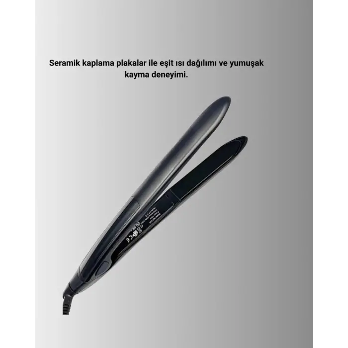 2025 Isı Ayarlı Titanyum Kaplama Seramik Plakalı Saç Düzleştirici Dijital Ekranlı A Kalite