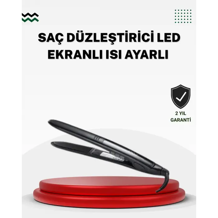 2025 Seri Profesyonel Isı Ayarlı Titanyum Kaplama Saç Düzleştirici Dijital Ekranlı