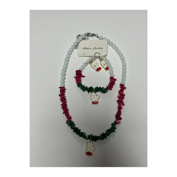 2026 Yılbaşı Doğaltaş Set Kolye