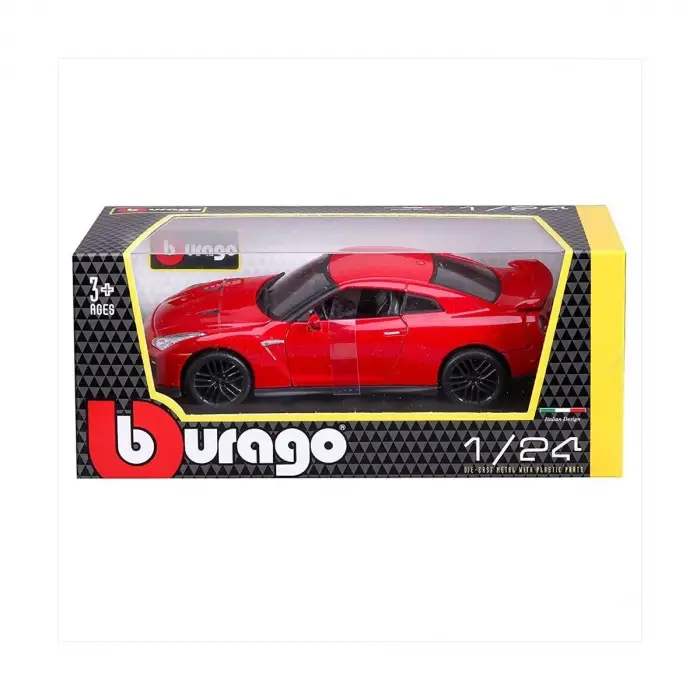 21082 Burago 1:24 Nissan GT-R 2017 Model Araba