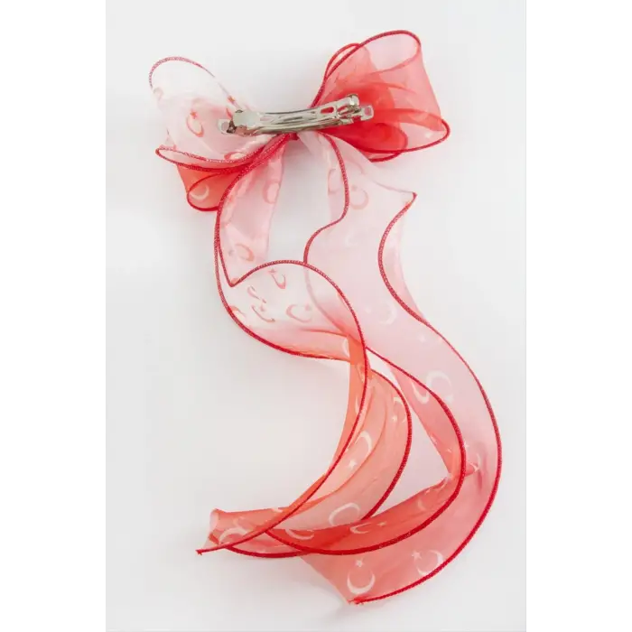 23 Nisan 19 Mayıs Türk Bayraklı Tüllü Fiyong Otamatik Toka