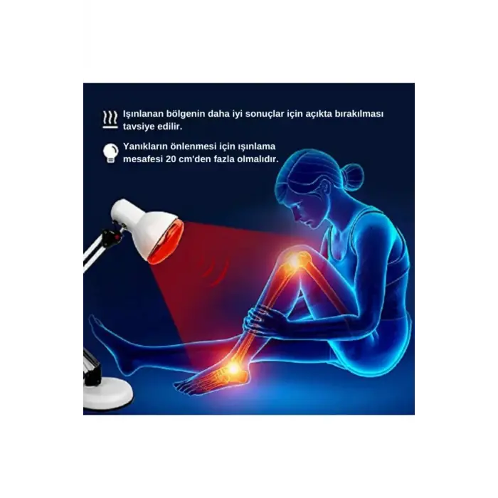 250w Kızılötesi (infrared) Isıtıcılı Fizik Tedavi Lambası (kırmızı Işık) E27 (kalın Duy)