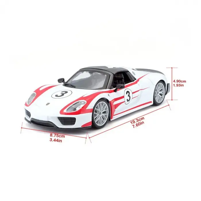 28009 Burago Porsche 918 Spyder 1:24 Model Araba