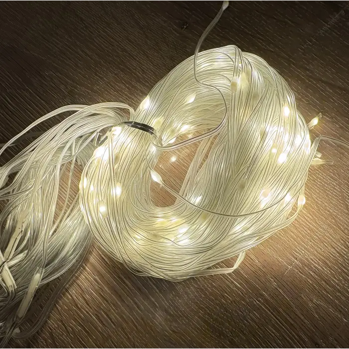 2x2 Perde 192 LED Sarı Işık - 8 Fonksiyonlu