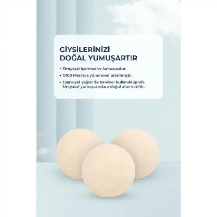 3lü Yün Kurutma Topu Seti