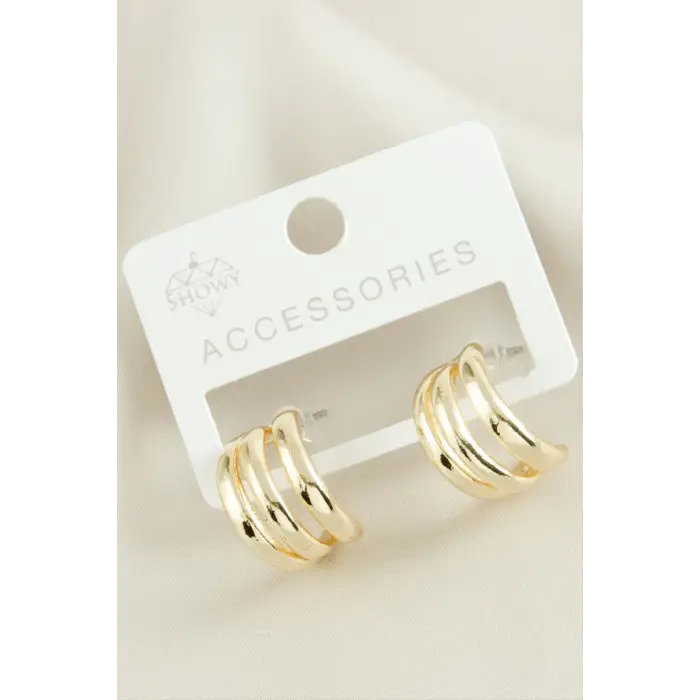 3 Sıra Trend Halka Küpe