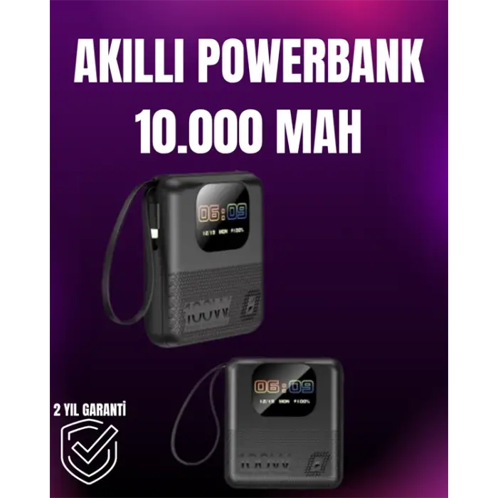 3ü 1 Arada Akıllı Cihaz: Saat, Powerbank, Hoparlör – 10.000 mAh