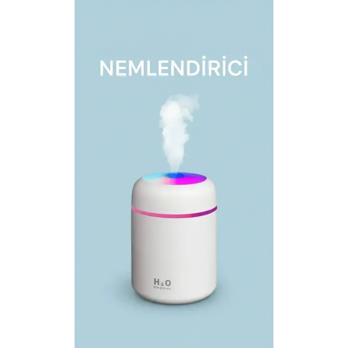 Rahat Nefes ve Deliksiz Uyku İçin Sessiz Hava Nemlendirici Gece Lambalı Buhar Makinesi