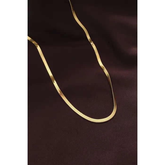 316L Çelik Altın Renk 60 cm İtalyan Zincir Kolye
