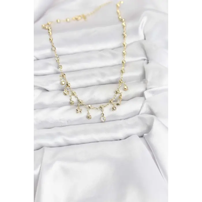 316L Çelik Zincir Gold Renk Kolye