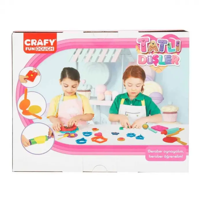 3493 Crafy Tatlı Düşler Oyun Hamuru Seti 200 g 22 Parça