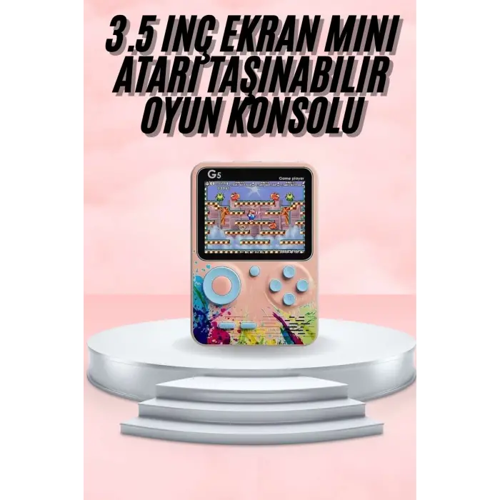 3.5 İnç Klasik Retro LCD Ekran 500 Oyunlu Oyun Konsolu Taşınabilir