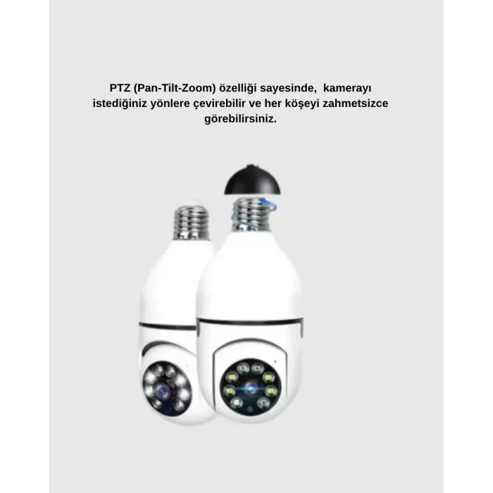 360 Derece Dönebilen Akıllı Duylu Kamera – PTZ, Uzaktan Kontrol, Hareket Algılama