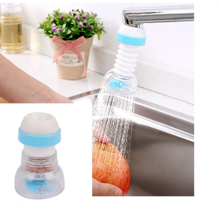 360 Derece Dönen Musluk Başlığı - Pervaneli Boncuklu Sıçratmaz Musluk Aparatı (336336)