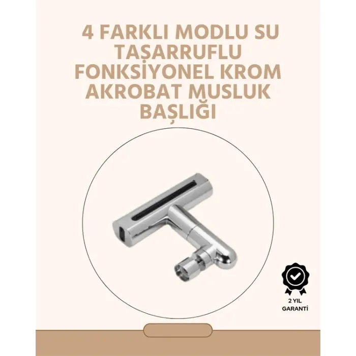 360° Dönüşlü Su Akışı Başlığı | 4ü 1 Arada Kullanım