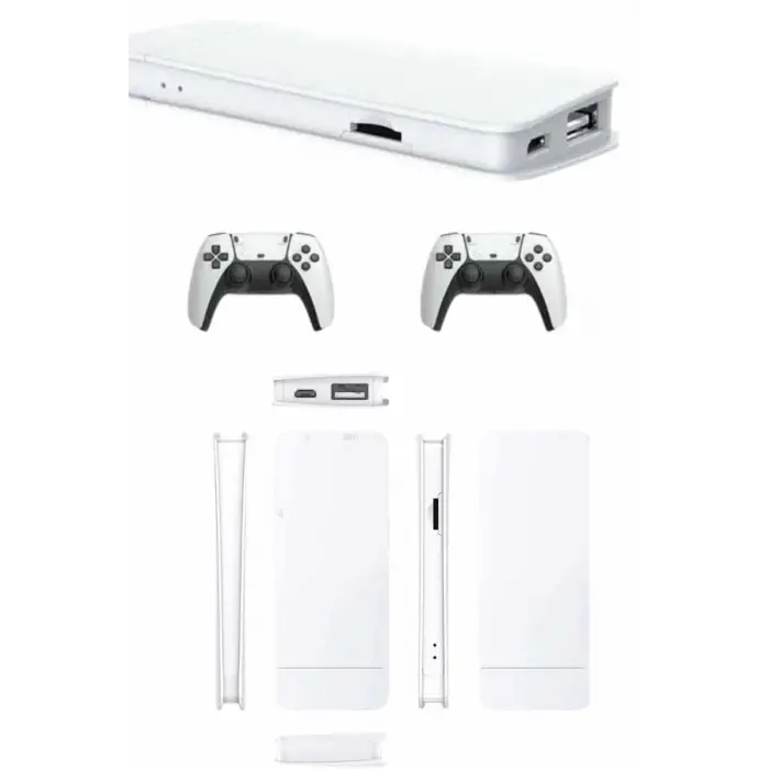 3D Çift Oyun Kollu 4K HD Ekran Nostaljik 20.000 Oyunlu Beyaz Game Box