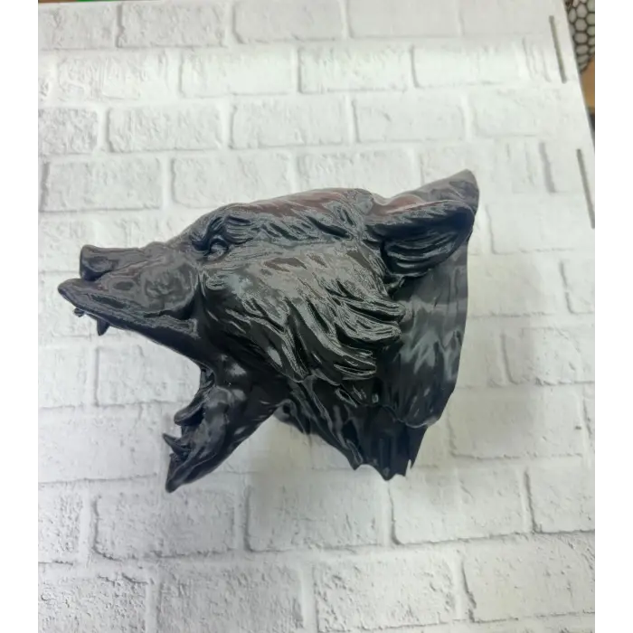 3D Siyah Ayı Başı Duvar Dekoru Modern Asılabilir Heykel 25x19 cm