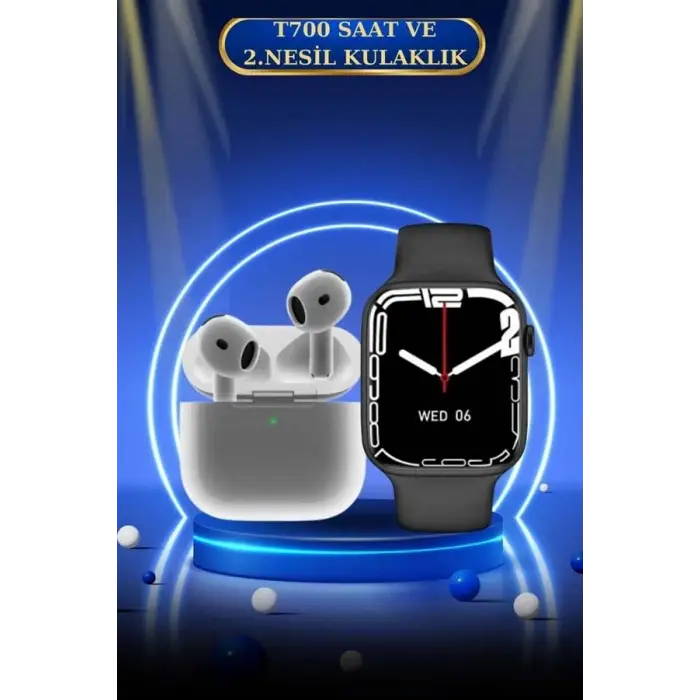 3.nesil Tws Bluetooth Kulaklık Ve Dokunmatik Ekran Akıllı Saat Sesli Görüşme