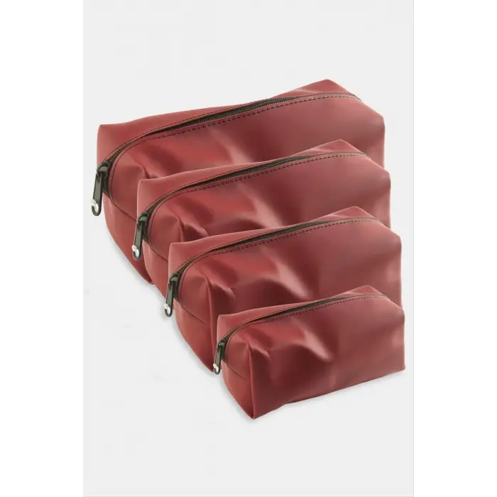 4 Adet El Tutmalı Makyaj Çantası