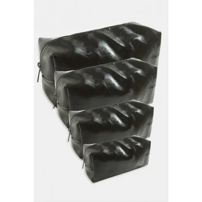 4 Adet El Tutmalı Makyaj Çantası