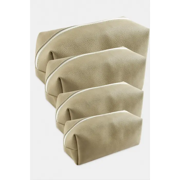 4 Adet El Tutmalı Makyaj Çantası