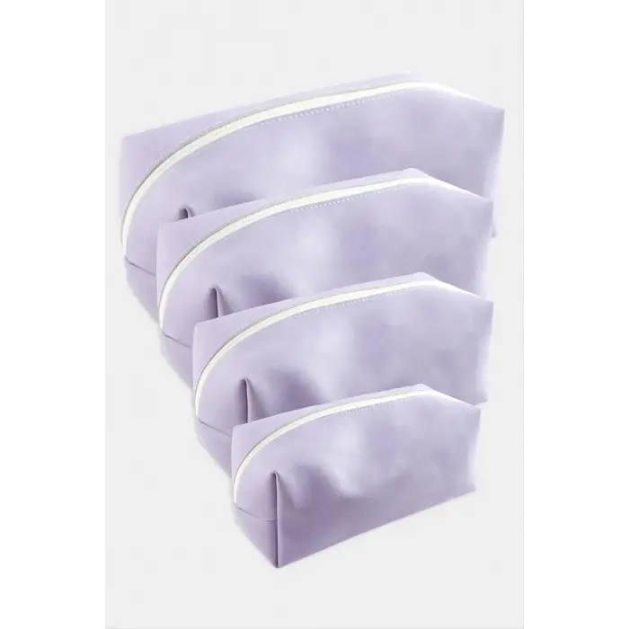 4 Adet El Tutmalı Makyaj Çantası