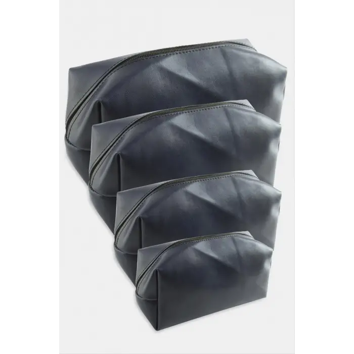 4 Adet El Tutmalı Makyaj Çantası