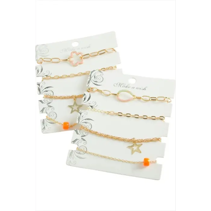 4 Adet Karışık Trend Zincir Bileklik