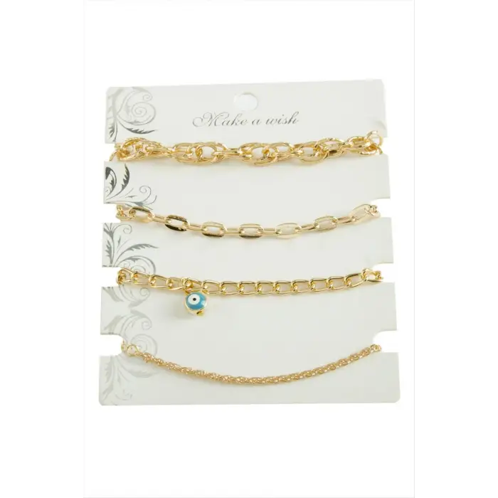 4 Adet Karışık Trend Zincir Bileklik