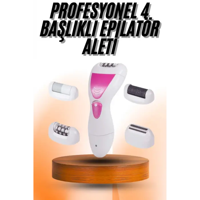 4 Başlıklı Bakım Cihazı Epilatör Tüy Alma Makinesi Topuk Törpüsü