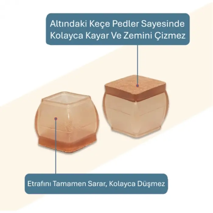 4lü Kauçuklu Sandalye Ayak Koruyucu Pabuç