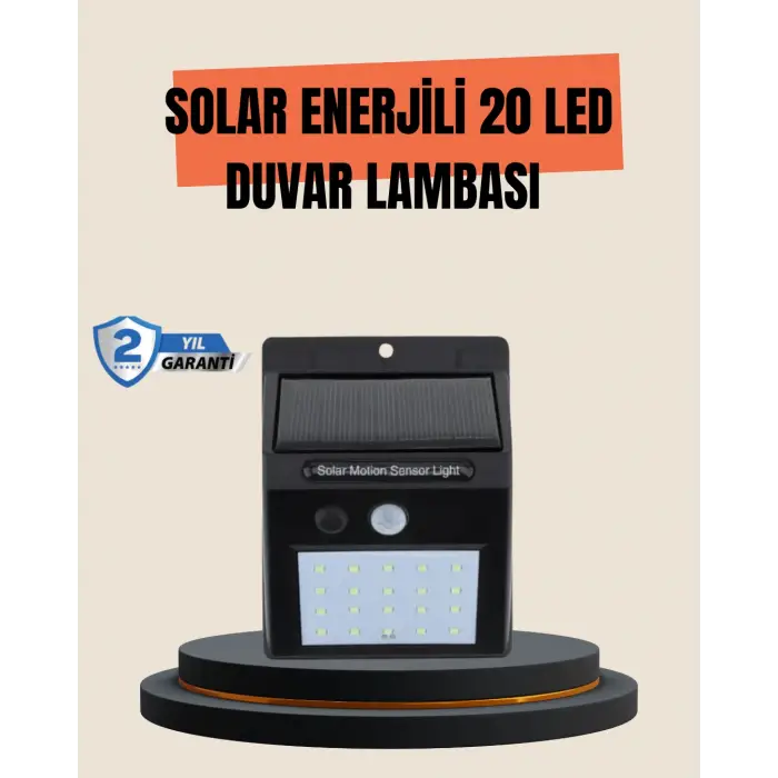 4 Modlu Solar LED Bahçe ve Garaj Lambası
