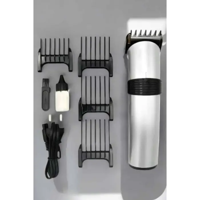 4 Taraklı Profesyonel Şarjlı Saç ve Sakal Kesme Tıraş Makinesi Seti