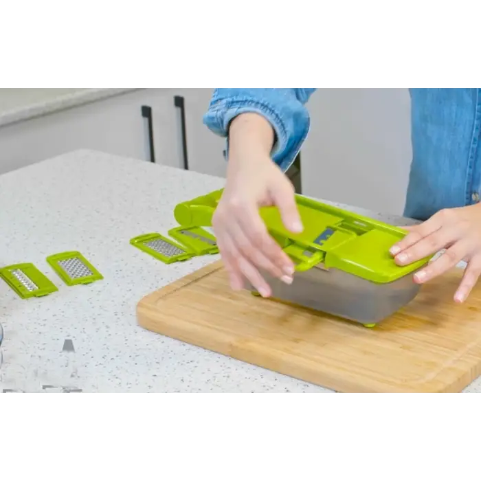 5 Başlıklı Hazneli Kaymaz Rende Jülyen Kesici Patates  Havuç Rendesi (336336)