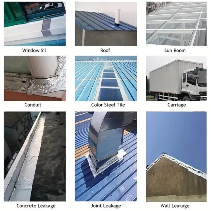 5 Li Su Geçirmez Çatlak Bandı 10cm 5m Yüksek Sıcaklık Dayanıklı Çatı Boru Duvar Onarım Çamur Bant