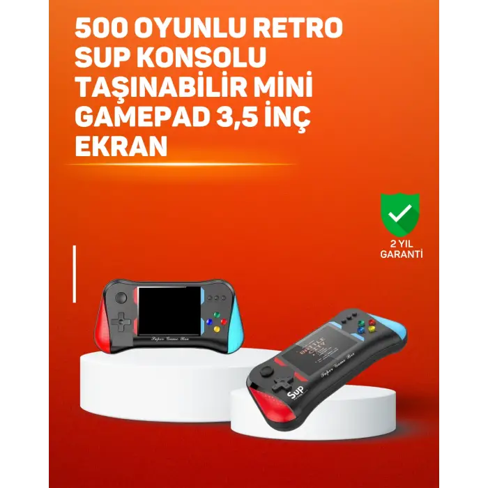 500 Oyunlu El Tipi Taşınabilir Oyun Konsolu – Şarjlı ve TV Bağlantılı Model