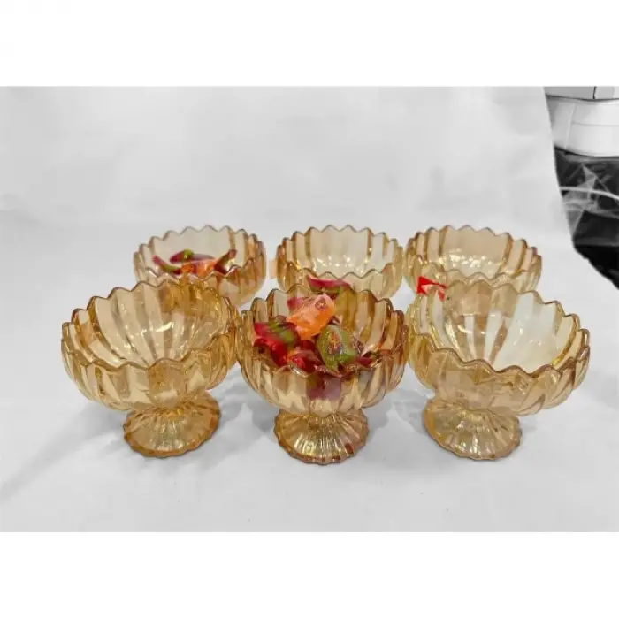 6lı Cam Çerezlik Seti