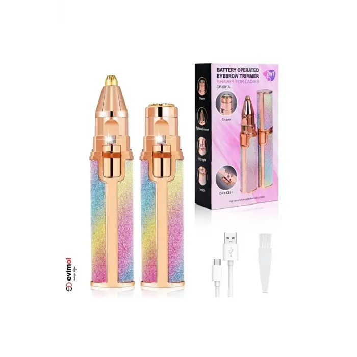 Kadınlar İçin 2’si 1 Arada Yüz Tüy Alma Cihazı, Sessiz Motorlu ve Nazik Cilt Uyumlu Tasarım