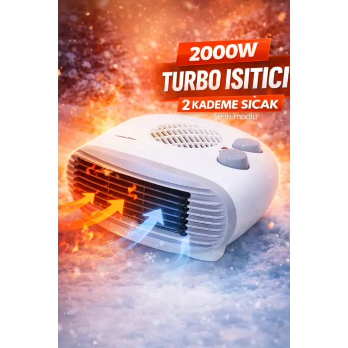 Fanlı Isıtıcı 2000W: Yaz Kış Modlu Elektrikli Soba Ofis ve Ev Tipi Isıtma