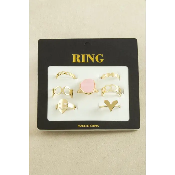 7 Adet Oval Lüks Eklem Yüzük