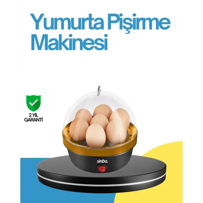 7 Yumurta Kapasiteli Yumurta Pişirme Makinesi Rafadan Orta ve Katı