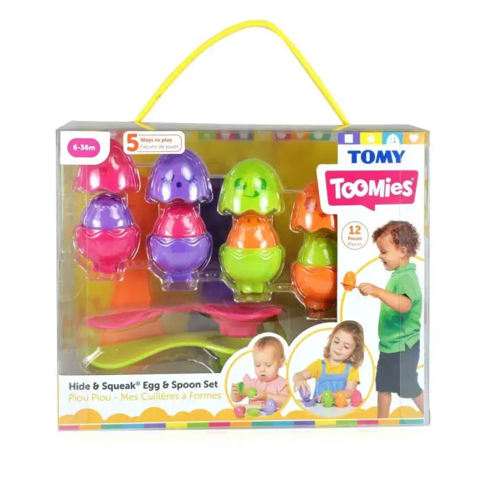 73082 Tomy, Saklambaçlı Yumurtalar Kaşık Seti, 6-36 ay