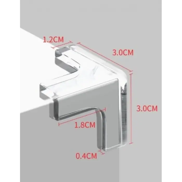 8li Set Silikon Şeffaf Masa Kenarı Koruma Aparatı