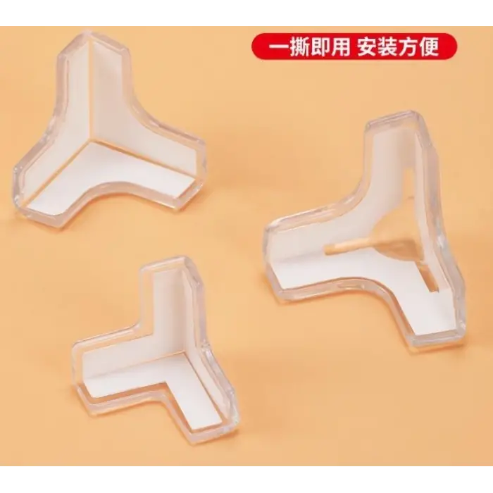 8li Set Silikon Şeffaf Masa Kenarı Koruma Aparatı